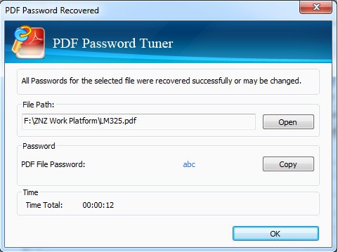 Cocosenor PDF Password Tuner(PDF密码恢复工具)