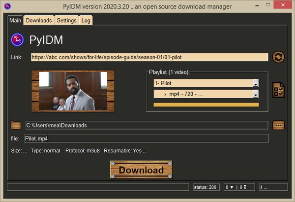 PyIDM(互联网下载管理器)