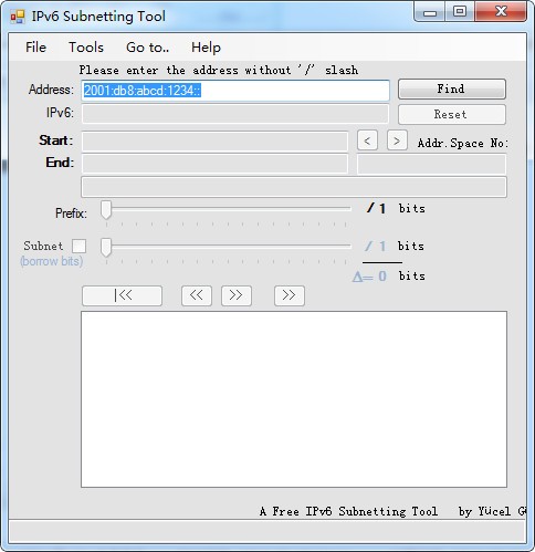 IPv6 Subnetting Tool(IPV6子网掩码计算器)