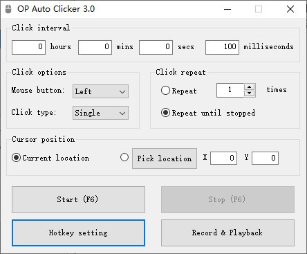 OP Auto Clicker(鼠标点击器)