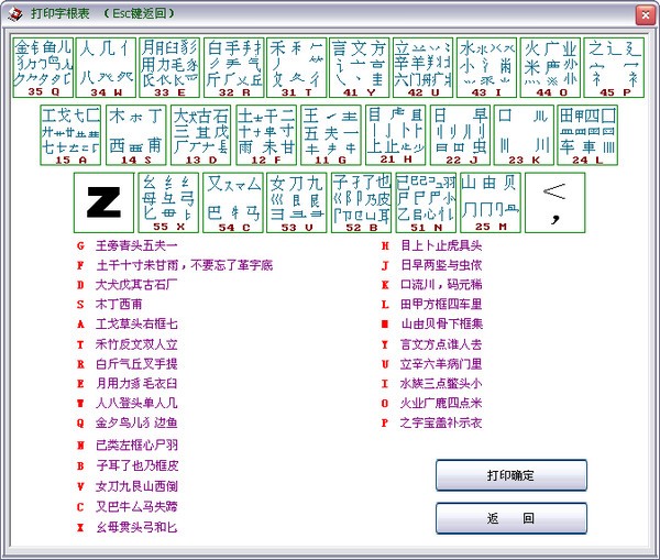 98五笔字根练习