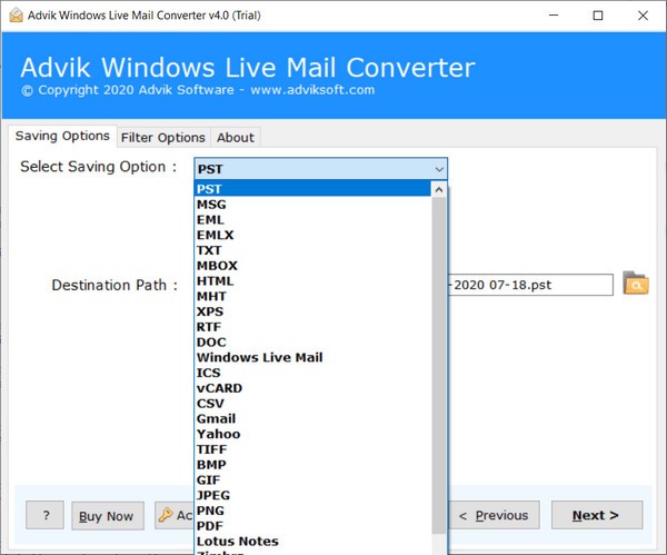 Advik windows live mail converter(邮件转换工具)