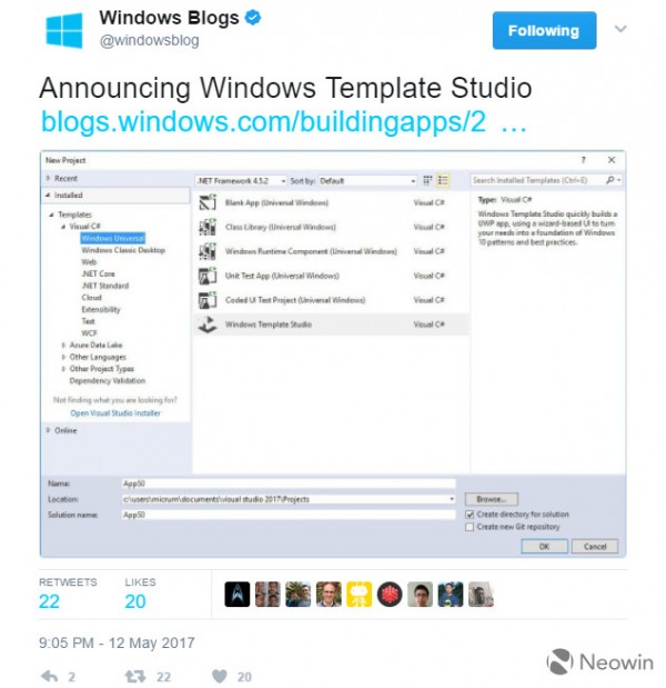 Windows Template Studio