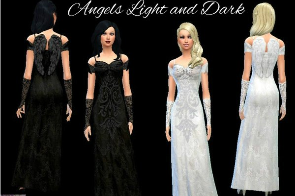 模拟人生4女性天使晚礼服mod