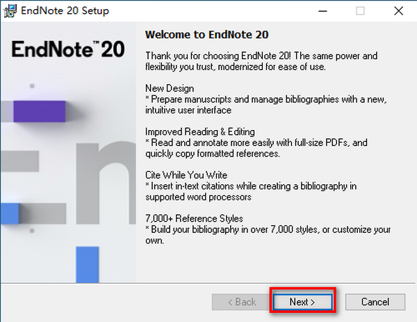 EndNote 20(参考文献管理工具)