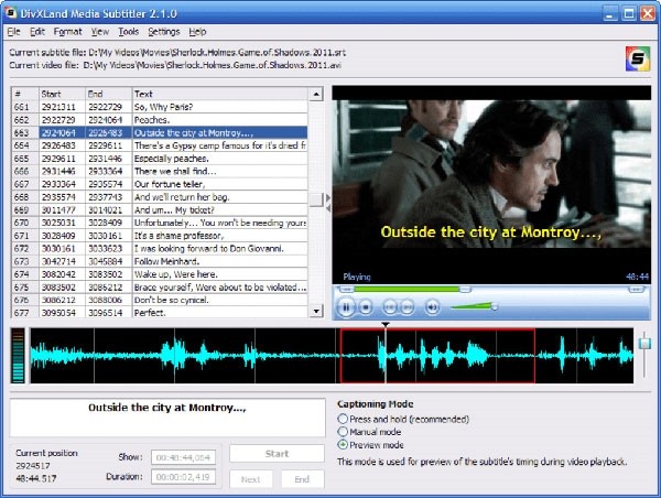 DivXLand Media Subtitler(字幕编辑修复工具)