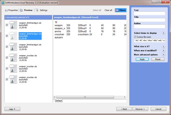 SoftAmbulance Excel Recovery(Excel恢复工具)