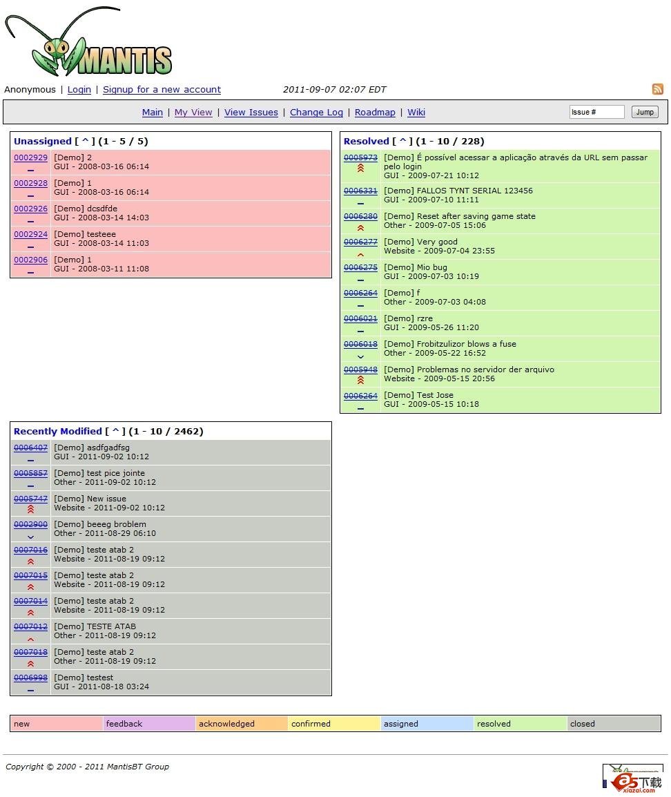 Mantis Bug Tracker