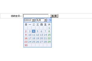 生日日期选择器