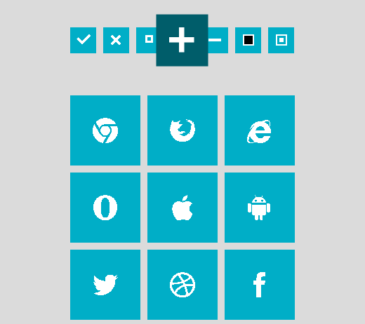 css3实现Metro Icon