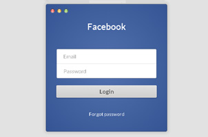 HTML5+CSS3仿Facebook登录表单