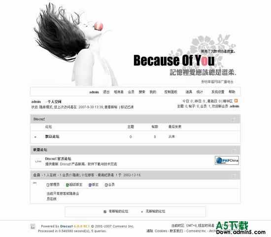 Discuz! because风格 图片模板下载