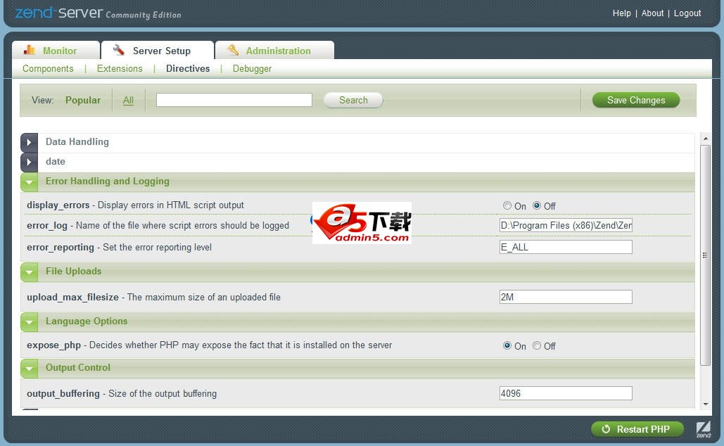 Zend Server with PHP5.3v5.6.0 SP1