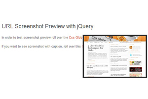 jquery链接URL截图预览