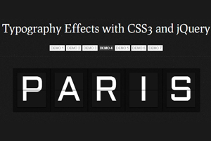 jQuery+CSS3文字排版效果