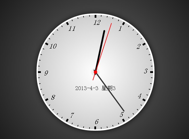 CSS3实现漂亮时钟代码