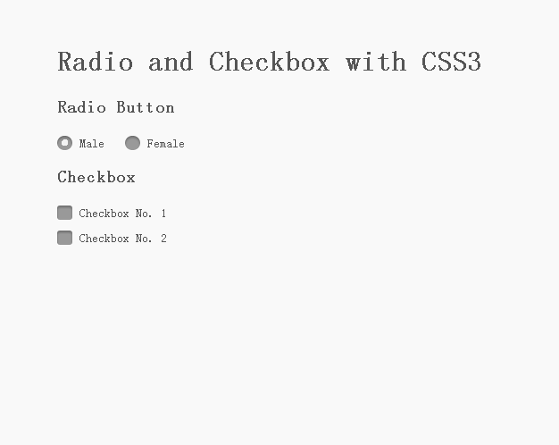 css3复选框收音机效果