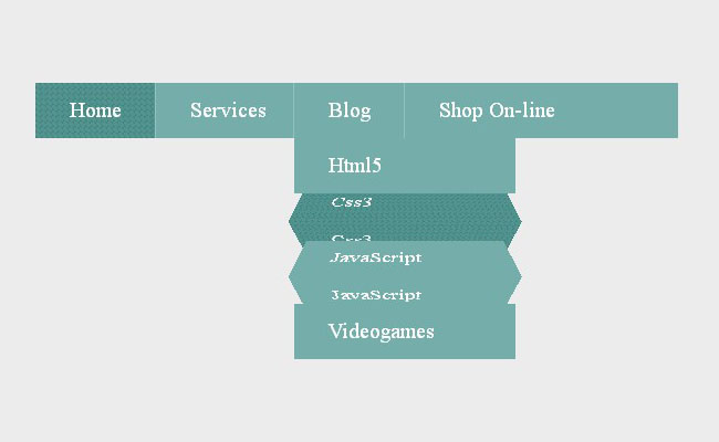 css3 3D下拉菜单