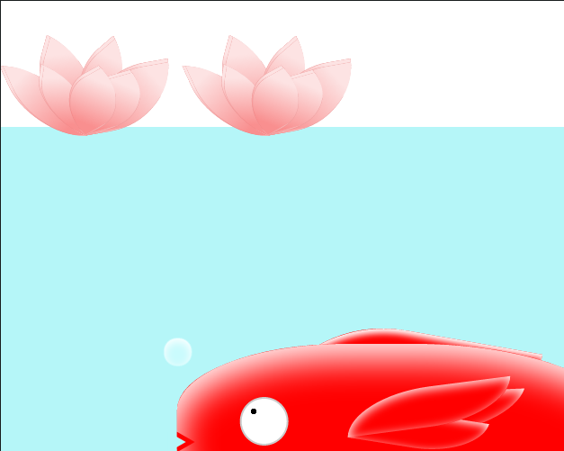 CSS3荷塘小鱼