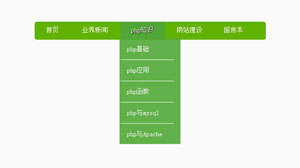 绿色下拉网站导航