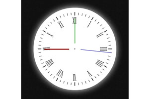css3实现灯光高亮时钟效果