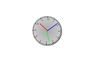 CSS3制作360度旋转时钟表