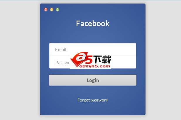 HTML5+CSS3仿Facebook登录表单