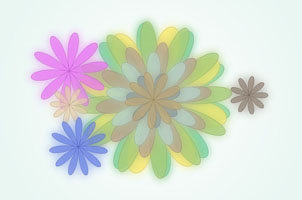 HTML5 Canvas花朵生成器