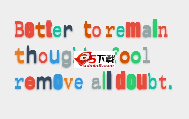 CSS3带阴影五彩文字特效