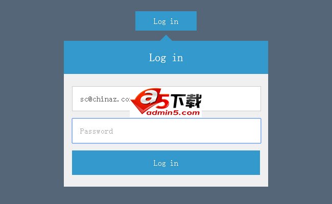 CSS3弹出Metro登录表单