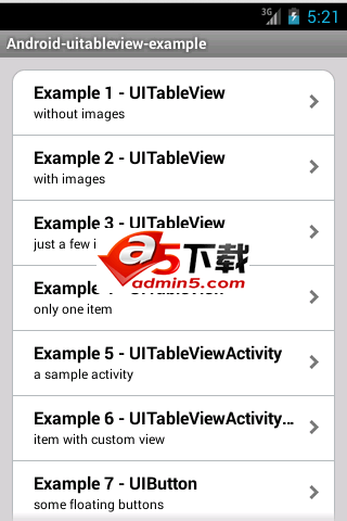 Android UITableView