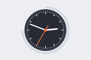 纯CSS3实现圆盘时钟动画