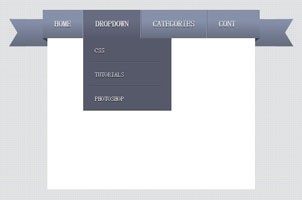 jQuery+CSS3飘带式下拉菜单
