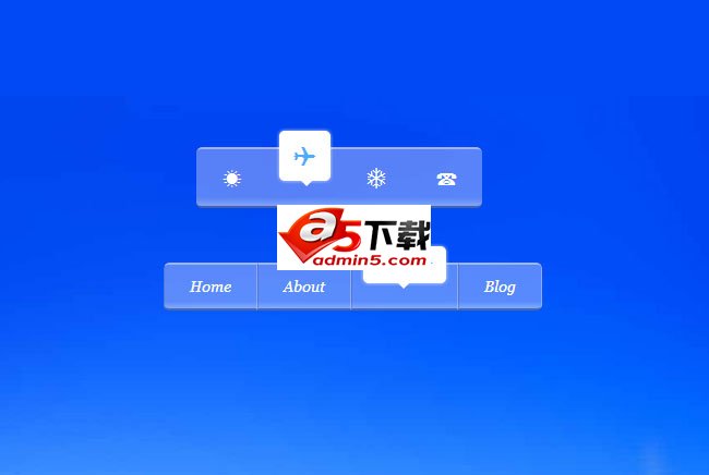 CSS3自定义图标悬浮菜单