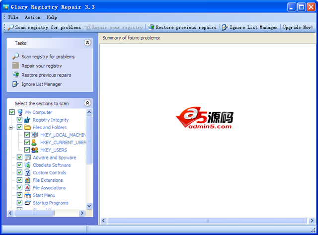 Glary Registry Repair