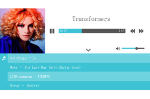 扁平html5音乐播放器代码