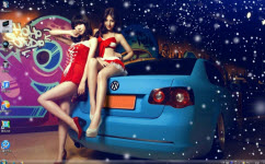 香车美女电脑主题 win7版