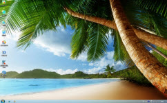 海边椰树电脑主题 win7版