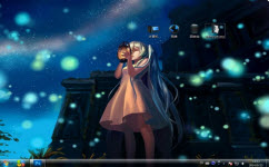  萤火虫之夜电脑主题 win7版
