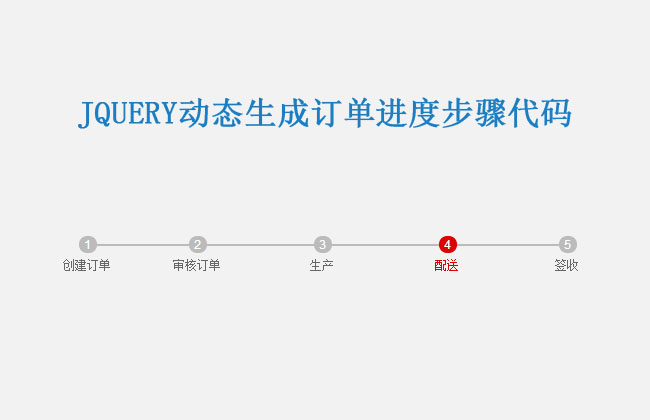 jQuery动态生成订单进度步骤代码