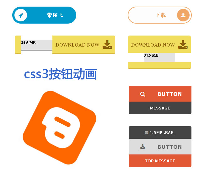 css3鼠标滑动按钮动画效果是一款实用的网页css3鼠标滑过动态按钮动画效果代码。