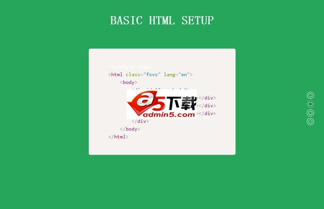 jQuery+CSS3全屏垂直翻页代码