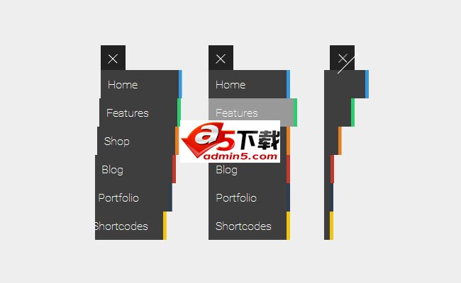 css3实现左侧菜单伸缩滑动特效