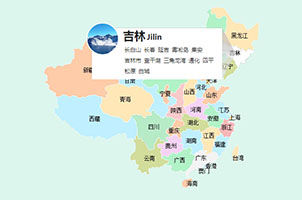 jQuery地图map悬停显示省市代码
