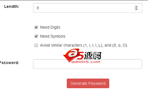 jquery+bootstrap实现更加安全强度更高的密码生成器