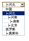 javascript实现在下拉列表中显示多级树形菜单的方法