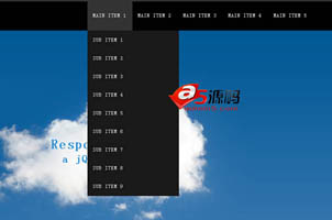 jquery黑色二级下拉导航菜单代码下载