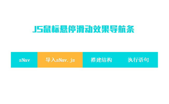 JS鼠标悬停滑动效果导航条