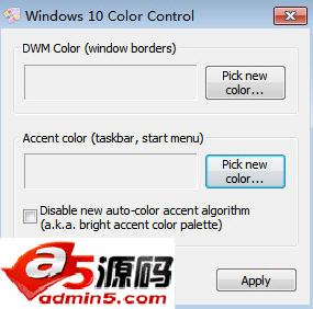 Windows 10 Color Control