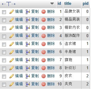 PHP实现递归无限级分类